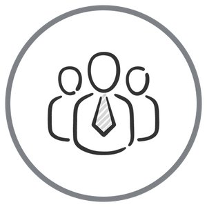 Strong Relationships Icon - Three People Outline