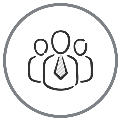 Strong Relationships Icon - Three People Outline