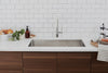 Morgan Tap and Basin Double Bowl Undermount Basin in Modern Kitchen with Coffee and Pastries